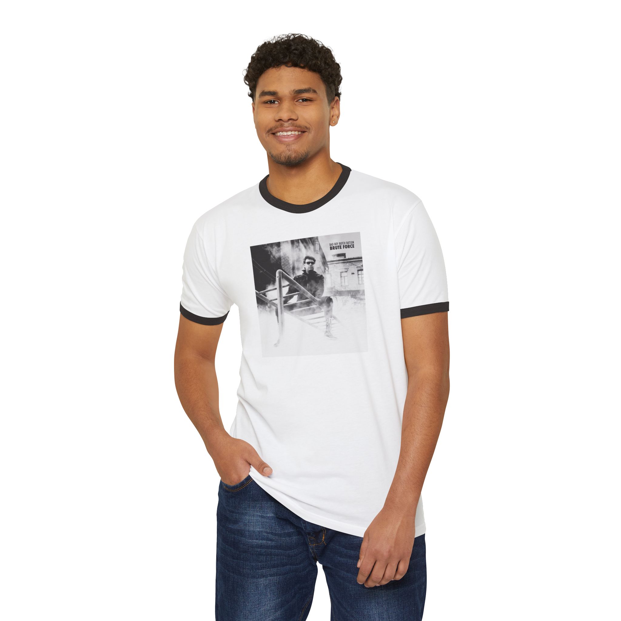 Brute Force Album Cover T-Shirt | Ringer Tee - Image 5